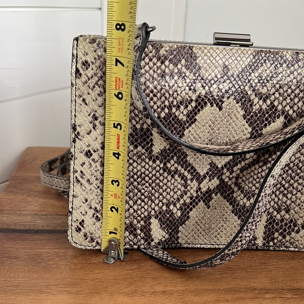 Vintage python embossed leather, made in Italy - Picture 4 of 17